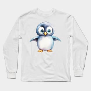Penguin Watercolor Long Sleeve T-Shirt